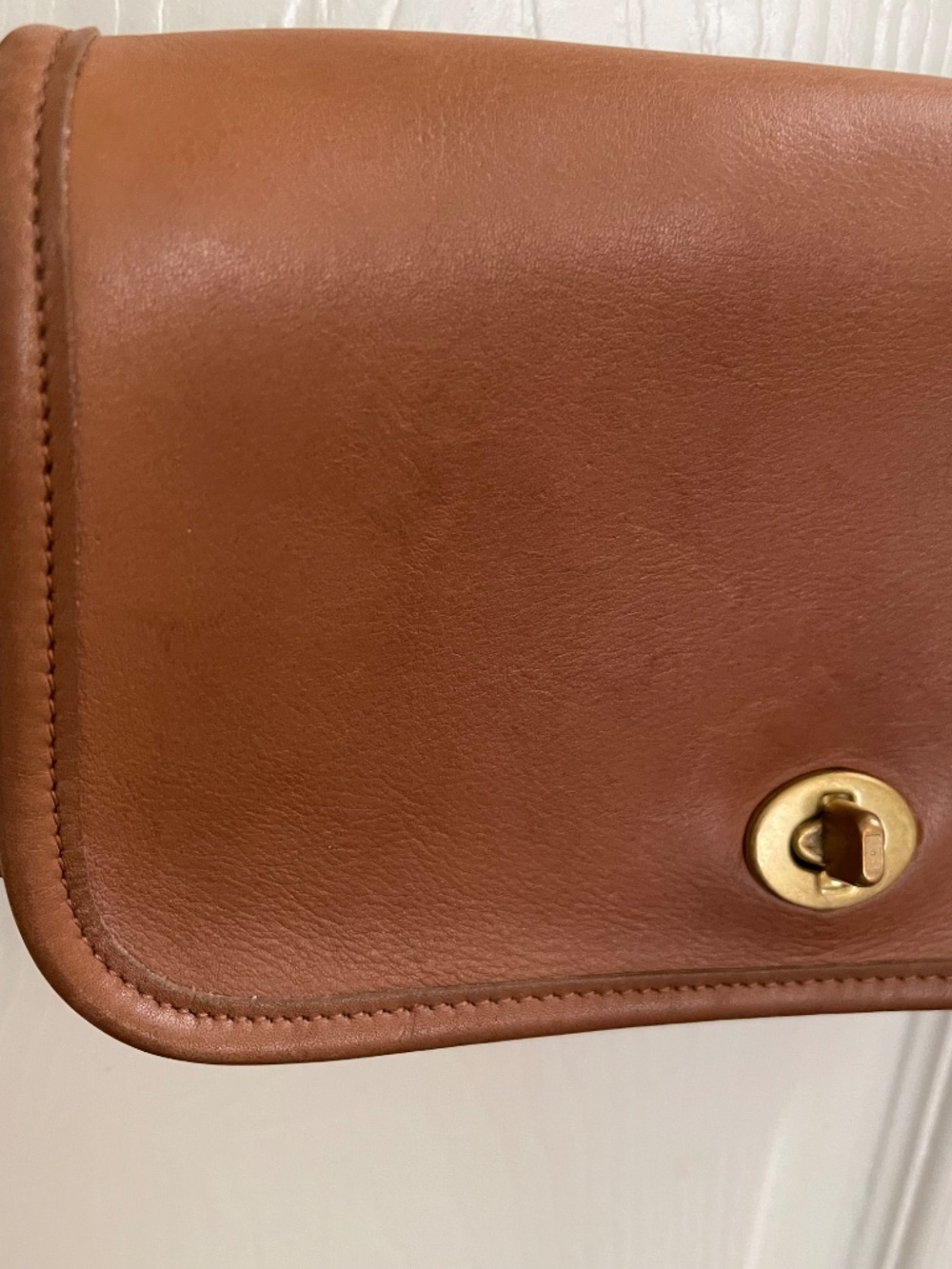 Vintage Coach Dinky Bag Brown Leather Crossbody Original Hang Tag - Picture 2 of 16